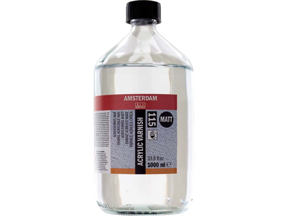 Amsterdam Akryl Slutfernis Mat - 1000 ml - Akryl lak, Hobbylack, Fernis og kunstner medier til kunstmaling