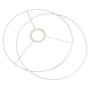 Lampstomme ring set ø 25 cm - vit 2 delar rund