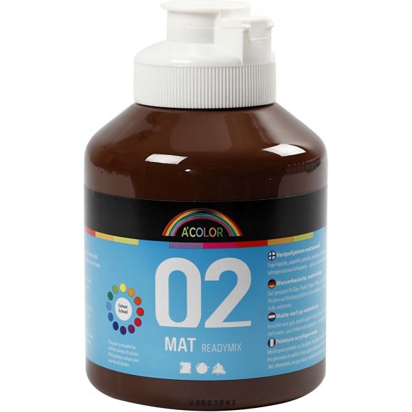 Skolfärg - Akryl - brun - matt - 500 ml Skolfärg - Akryl - brun - matt - 500 ml