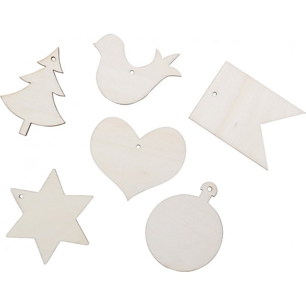 Träfigurer - julmotiv - 24 st Träfigurer - julmotiv - 24 st