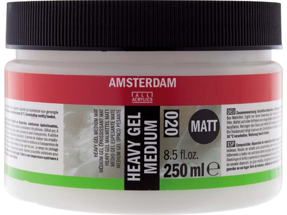 Amsterdam Heavy gel medium mat - 250 ml - Akrylmedier, Malermedium, Fernis og kunstner medier til kunstmaling