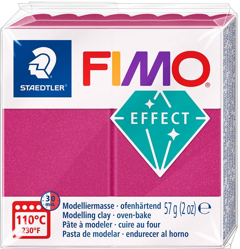 Modell Fimo Effect 57g - Bordeaux metall - Fimoleire, Modelleire, Håndverk for barn, Hobbymateriale, Håndverk