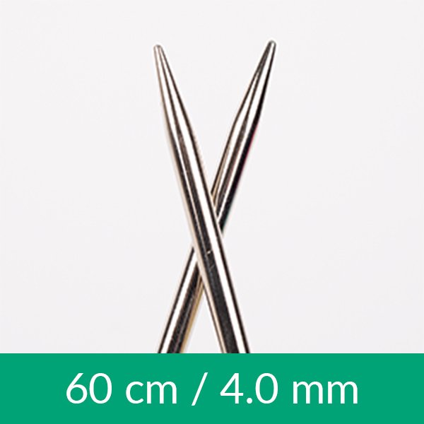 Cirkulære strikkepinde - Messing - 60 cm 4,00 mm / 23,6 tommer US 6 - Rundpinde, Strikkepinde, Strikning, Strikke, hækle, knytte og væve