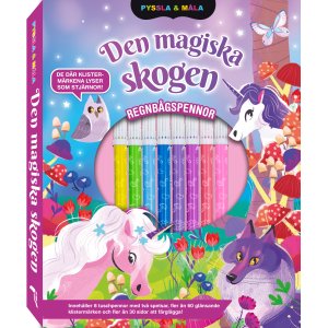 Lag og mal Den magiske skogen - fargeleggingsbok med tusjpenner og 60 klistremerker Lag og mal Den magiske skogen - fargeleggingsbok med tusjpenner og 60 klistremerker
