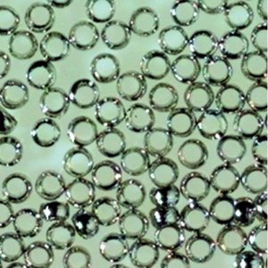 Flate perler metallisk glans 1 mm - forslvet 100 stk.
