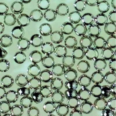 Platta pärlor metallglans 1 mm - försilvrade 100 st.