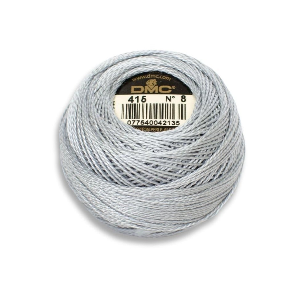 DMC Pearl Cotton Art. 116/8, 415 Pearl Gray - Broderigarn, Garn, Sticka & virka