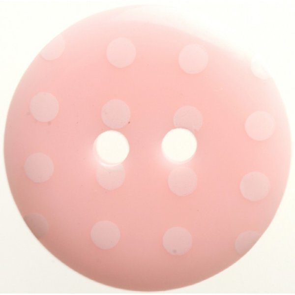 Knapp Rund 2-hl 18 mm 4st - Lila vitprickig