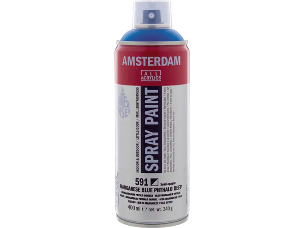 Amsterdam Spray 400 ml - Manganese Blue Deep - Spraydåser, Spraymaling, Hobbyfarve