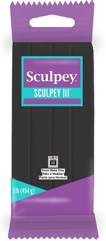 Clay Sculpey III 450g - Sort 042 - Ovnhærdende ler, Modellere, Hobbyartikler til børn, Hobbymateriale, Håndværk