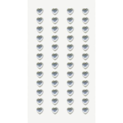 Stickers med rhinsten - Minihjerter - Krystal