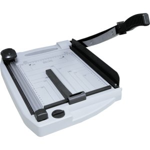 Pappersskärmaskin A4 med giljotin och rullskärare Pappersskärmaskin A4 med giljotin och rullskärare