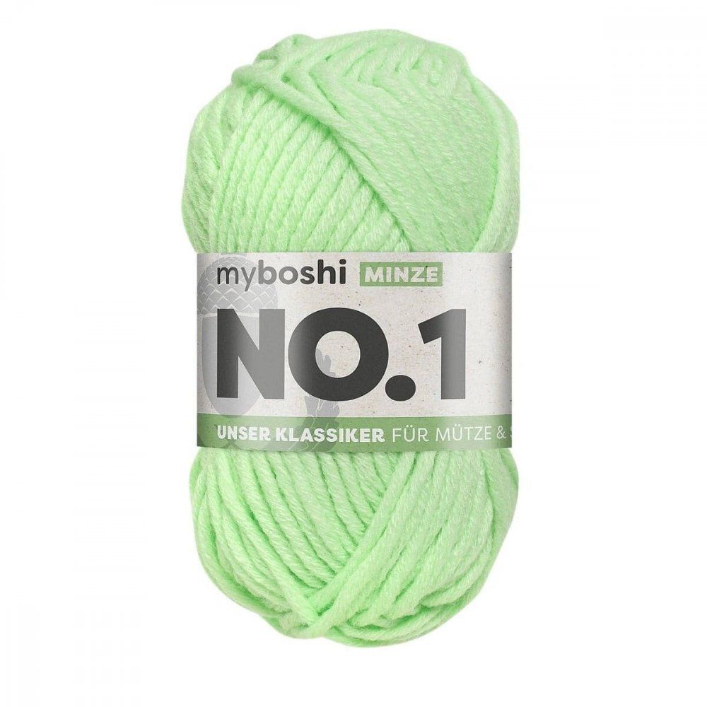 Myboshi No.1 - 50 g - Mynte - Myboshi garn, Garn, Strikke, hækle, knytte og væve