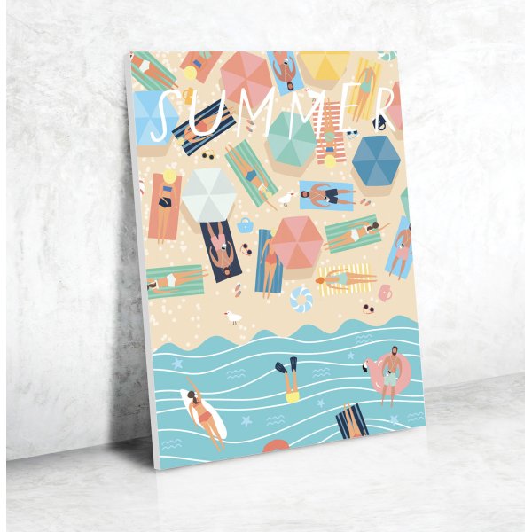 Målarset efter nummer 30 x 40 cm – strandmotiv Målarset efter nummer 30 x 40 cm – strandmotiv