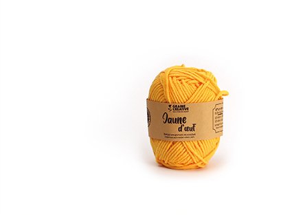 Gult amigurumi-garn i bomull, 27 g - cirka 55 m Gult amigurumi-garn i bomull, 27 g - cirka 55 m