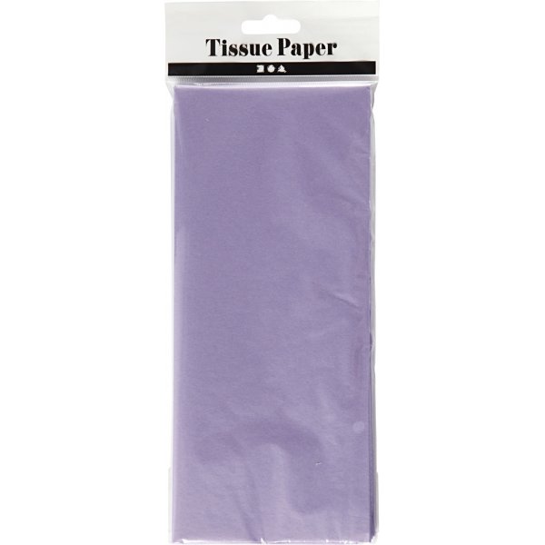 Silkespapper - ljuslila - 50 x 70 cm - 14 g -10 ark Silkespapper - ljuslila - 50 x 70 cm - 14 g -10 ark