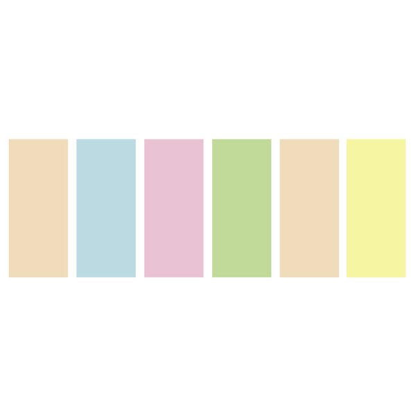Pastellf�rgade krympplastark 5-pack 20 x 26 cm