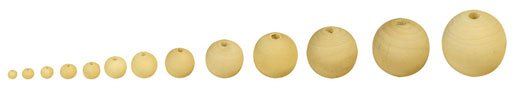 Träpärlor 25-pack, Ø 2,5 cm, hål 6 mm Träpärlor 25-pack, Ø 2,5 cm, hål 6 mm