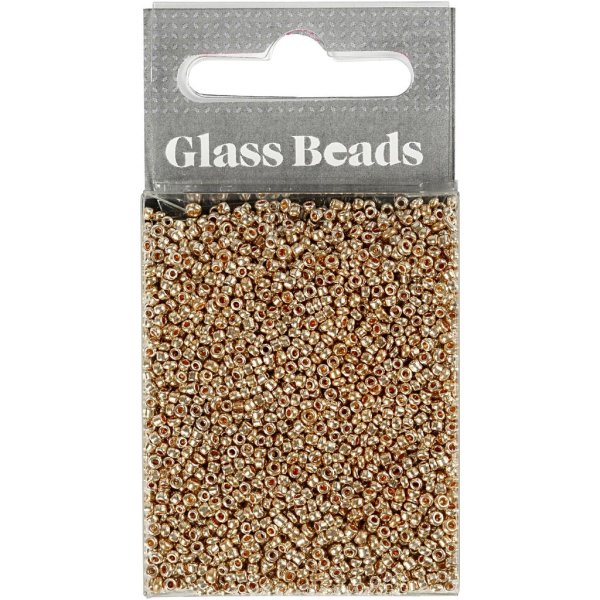 Rocaillepärlor 1,7 mm Rosa guld 25 g Rocaillepärlor 1,7 mm Rosa guld 25 g