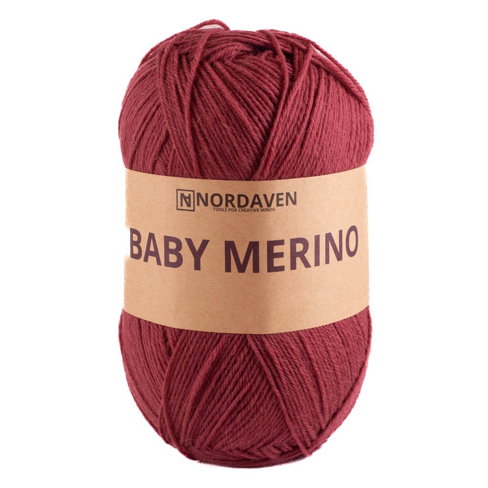 Nordaven Baby Merino - Earth Red - Nordaven Baby Merino, Ullgarn, Garn, Sticka & virka