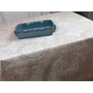 Vaxduk cirklar beige 140 cm