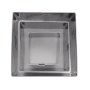 3 små fyrkantiga utstickare i rostfritt stål 3 små fyrkantiga utstickare i rostfritt stål