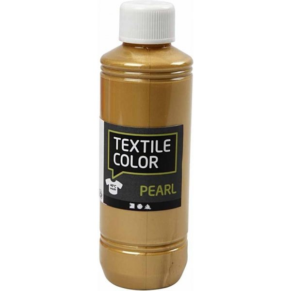 Textile Color - guld - pärlemor - 250 ml Textile Color - guld - pärlemor - 250 ml