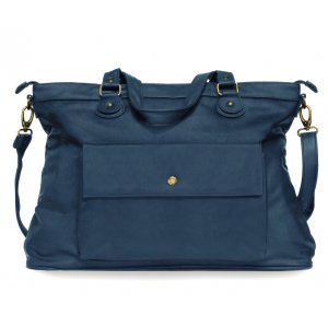 Blå taske/taske i imiteret læder Blå taske/taske i imiteret læder