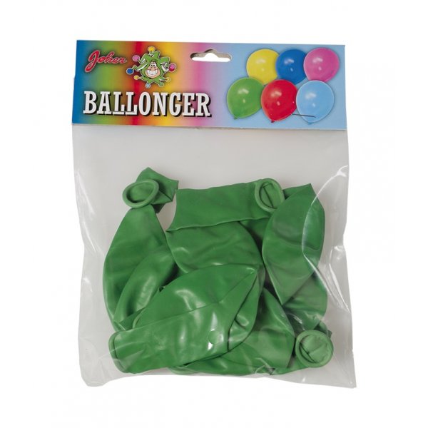 Gr�na ballonger 10-pack