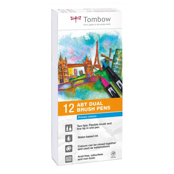 Tombow ABT Dual Brush 12-pack Basic Tombow ABT Dual Brush 12-pack Basic