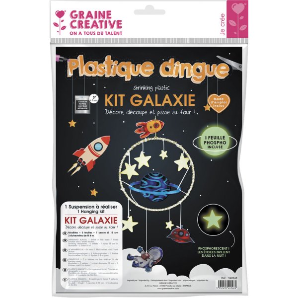 Kit f�r h�ngande galax i krympplast