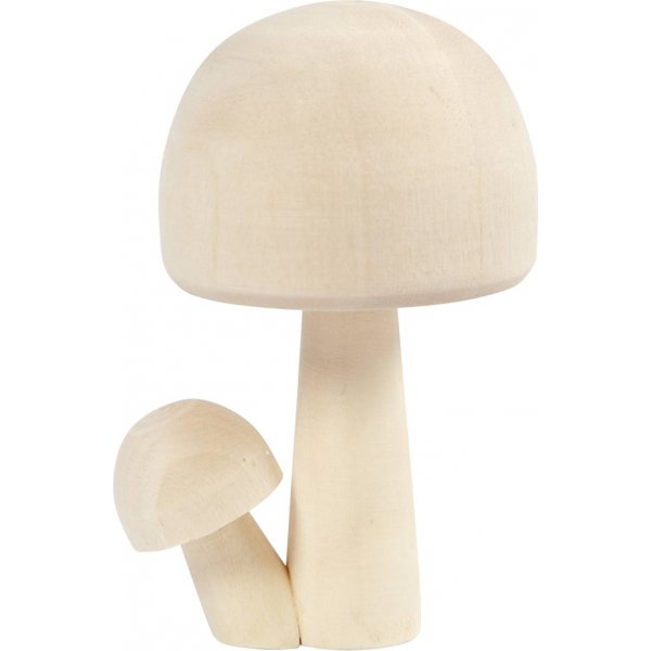 Svampar av trä - B5,5 cm - H8,5 cm Svampar av trä - B5,5 cm - H8,5 cm