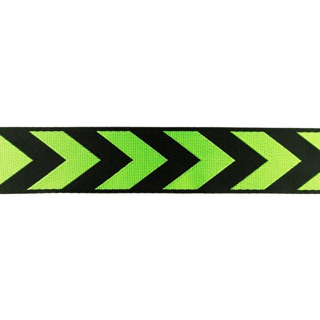 Bånd - Skinnende, pile - lime - Dekorationsbånd - Øvrige, Bånd & dekorationsbånd, Tekstilbånd & snor
