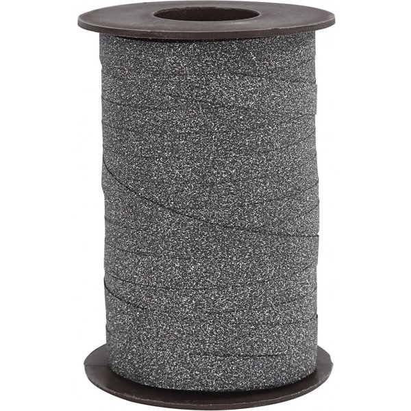 Presentsnören - svart - glitter - 100 m Presentsnören - svart - glitter - 100 m