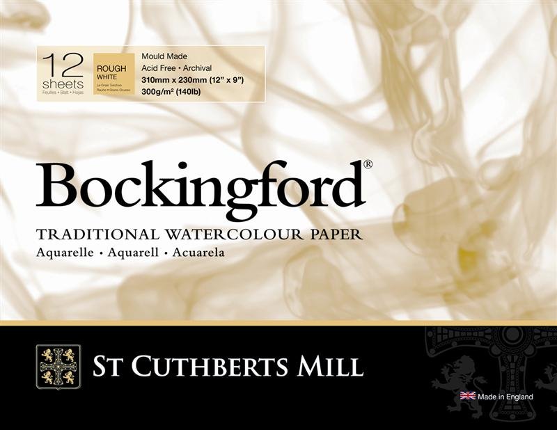 Akvarellblock Bockingford 300 G - 310 x 230 mm Rough - Akvarellpapper, Block