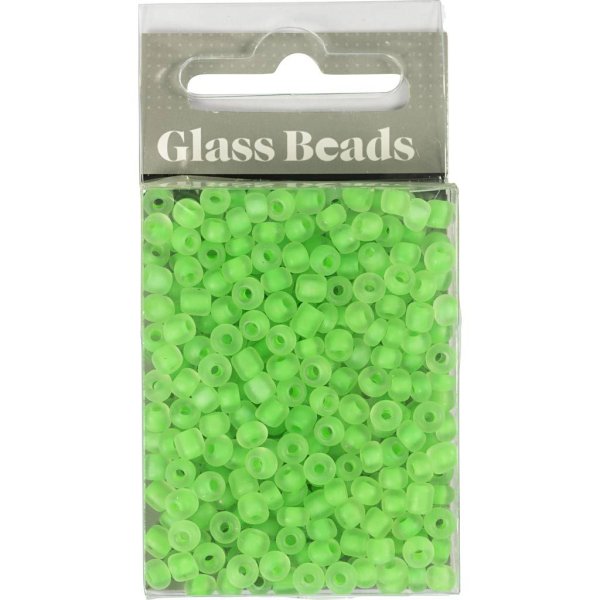 Rocaillepärlor matta 4 mm Grön 25 g Rocaillepärlor matta 4 mm Grön 25 g