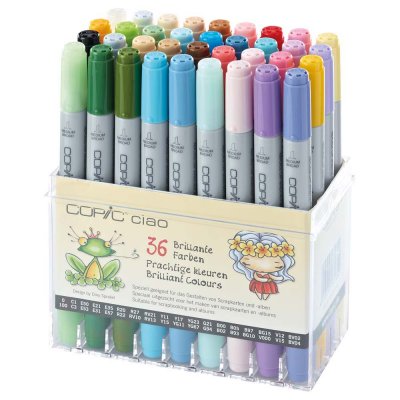 Copic Ciao set - 36 pennor - Briljanta färger