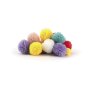 Pomponer i ull, 24 st, Ø 1,5 och 3 cm, pastellfärger Pomponer i ull, 24 st, Ø 1,5 och 3 cm, pastellfärger