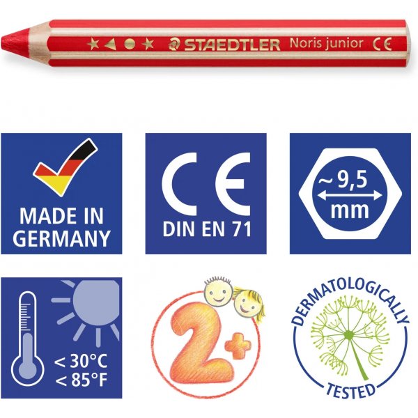 Noris Junior 3-i-1 barneblyanter - 36 blyanter