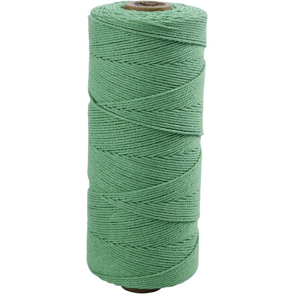 Makramésnor tynd 1 mm 315 m lysegrøn Makramésnor tynd 1 mm 315 m lysegrøn