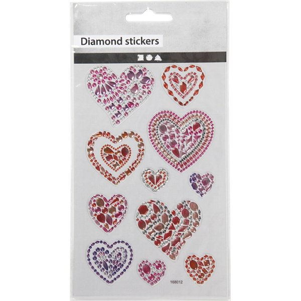 Diamond stickers - hjärtan Diamond stickers - hjärtan