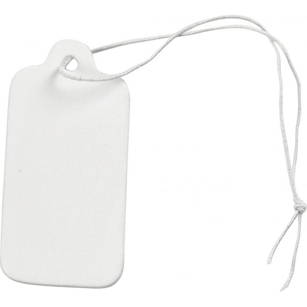 Etiketter i kraftig kartong - 15 x 30 mm - vit - 100 st Etiketter i kraftig kartong - 15 x 30 mm - vit - 100 st