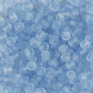 Rocaillepärlor 4 mm Matt Frozen Ljusblå 25 g Rocaillepärlor 4 mm Matt Frozen Ljusblå 25 g