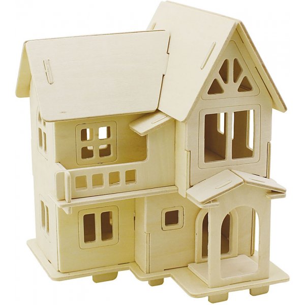 3D Konstruktionsfigur - Hus med altan 3D Konstruktionsfigur - Hus med altan