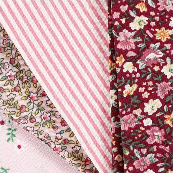 Patchworktyg - rosa - 4 st Patchworktyg - rosa - 4 st