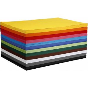 Kreativt karton - blandede farver - A2 - 120 stk