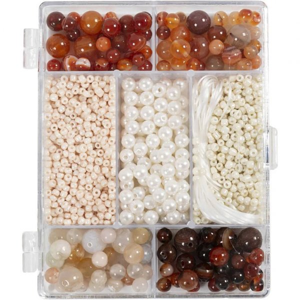 DIY Mix - Perle- og krystalsmykker - Kaffeskum