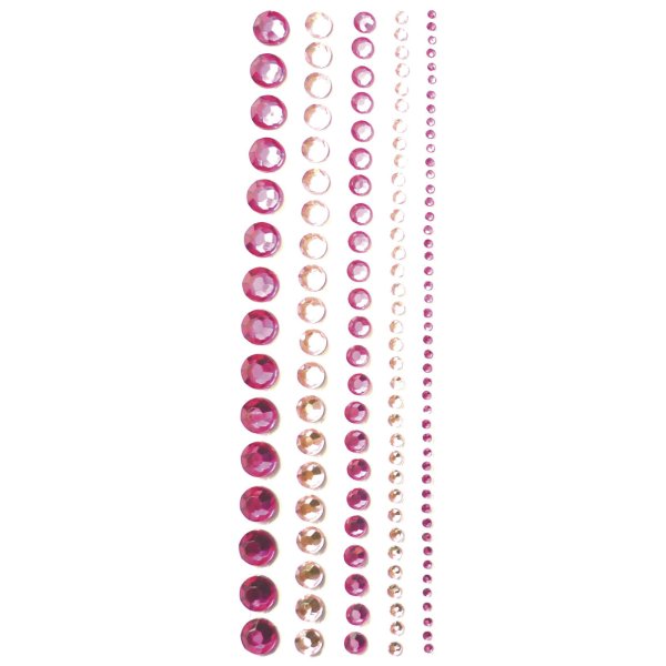 5 självhäftande strassremsor rosa 8 mm 5 självhäftande strassremsor rosa 8 mm