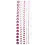 5 självhäftande strassremsor rosa 8 mm 5 självhäftande strassremsor rosa 8 mm
