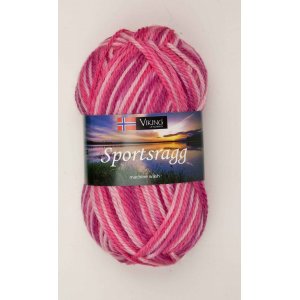 Viking garn Sportsragg 50g - Multi Rosa (564) SR